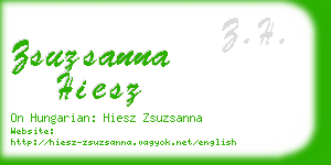 zsuzsanna hiesz business card